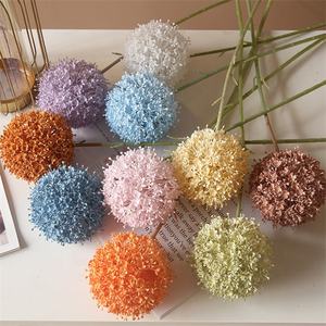 Alta calidad de un solo tallo de plástico Artificial blanco Allium Giganteum <span class=keywords><strong>cebolla</strong></span> bola flor para centro de mesa decoración de la boda - Product Image 1