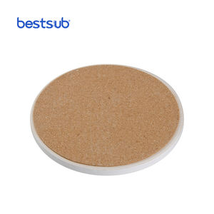 Керамические автомобильные подставки под заказ, круглые белые пустые сублимационные заготовки в классическом стиле, оптовая продажа, пробки - Product Image 6