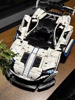 STOCK 10652 Voitures de drift télécommandées techniques en plastique ABS, modèle de supercar à assembler avec 40 blocs de construction, jouets de construction