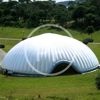 Tienda de campaña de césped de cúpula blanca personalizada gigante, publicidad de feria comercial, modelo de arco de araña Lgloo inflable, casa de tienda de feria al aire libre