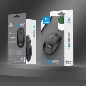 BAJEAL M2 Mini ratón USB inalámbrico portátil 2,4 GHz ratón óptico para juegos para ordenador de oficina y PC - Product Image 5