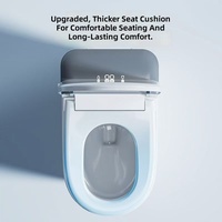 WC intelligent en céramique monobloc de luxe avec siphon, couvercle à ouverture et fermeture automatiques, désodorisant intégré