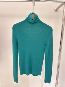 OEM ODM Pull à col roulé décontracté multicolore 16GG pour femmes tricoté par ordinateur en laine/cachemire avec logo avant - Product Image 3