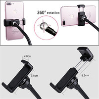 Clip-on USB chargeant la lumière flexible d'anneau de Selfie 2 en 1 lumière menée portative de Selfie avec le support de téléphone
