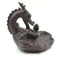 Porte-encens en céramique Dragon, brûleur d'encens à reflux en céramique, statue de brûleur d'encens, figurine, encens /