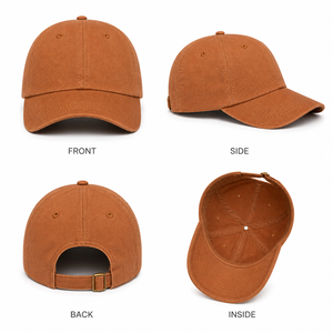 Casquette de baseball vierge personnalisable avec logo, en sergé de coton, 6 panneaux, réglable, unisexe, pour enfants, broderie, vente en gros, OEM, faible MOQ - Product Image 2