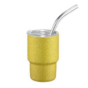 Vaso Portátil Pequeño de Acero Inoxidable con Pajita de Metal, Mini Taza de Viaje para Auto - Product Image 3