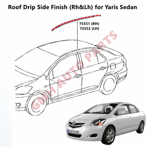 ยางซีล<span class=keywords><strong>หลังคา</strong></span>รถยนต์ ซ้ายและขวา  ขอบยาง<span class=keywords><strong>หลังคา</strong></span>สี<span class=keywords><strong>ดำ</strong></span> สำหรับรถยนต์ Vios/Toyota Belta/<span class=keywords><strong>Yaris</strong></span> Sedan รุ่น NCP9 # - Product Image 2