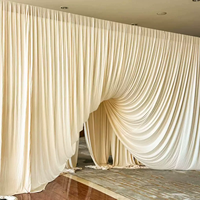 Rideaux en tissu extensible en soie de lait pour drapage de plafond de mariage, idéaux pour la décoration de scènes, événements, fêtes et banquets (vente en gros)