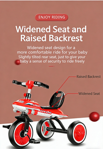 <span class=keywords><strong>Triciclo</strong></span> de Pedales para Niños con Forma de Avión, con Ruedas de EVA, Luces LED, Música y Respaldo Seguro para Niños Pequeños - Product Image 3