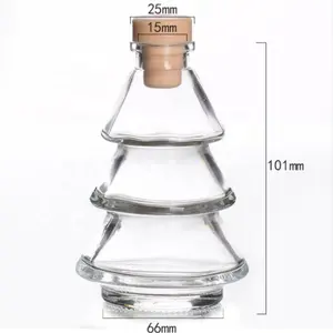 크리스마스 트리 모양의 말린 꽃병 용기 100ml 120ml 빈 향수 향수 오일 아로마 디퓨저 유리병