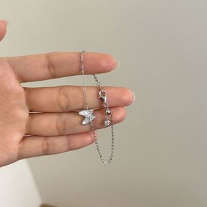 Dylam Jewelry Manufacturer Customizable S925 Silver Link Chain 5A Cubic Zirconia <b>Shell</b> Butterfly Pendant <b>Bracelets</b> <b>Bracelet</b> - Product Image 5