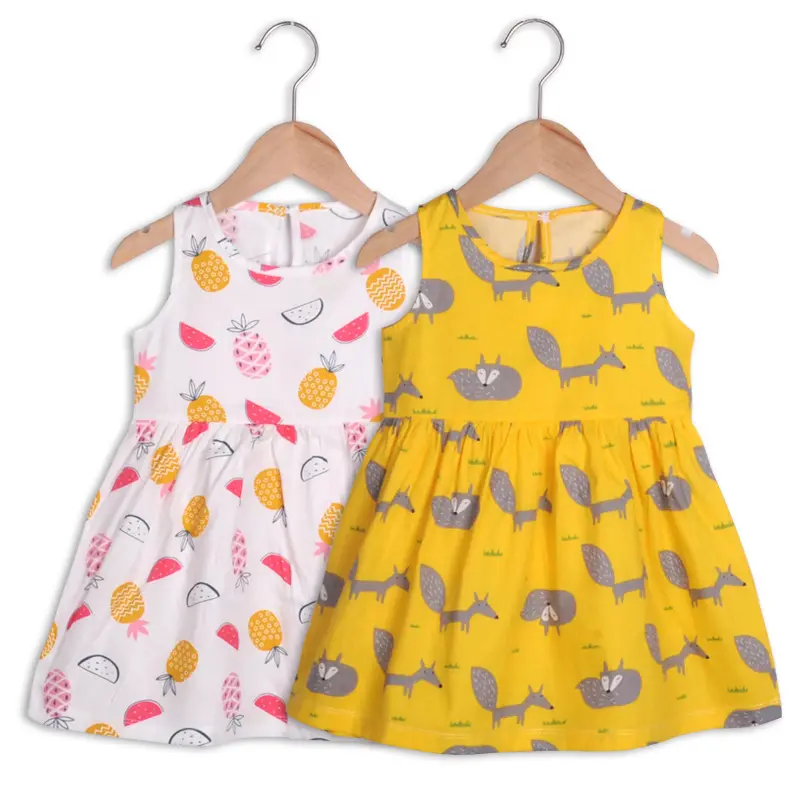 Cotton girls children's clothing summer princess vest dress suspender skirt factory direct sales