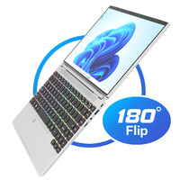Laptop Bisnis 4-in-1 Sentuh Baru 2026 14 Inci Intel Quad Core Tipis Portabel Windows 11 Pro SSD Belajar Bahasa Inggris Gaming