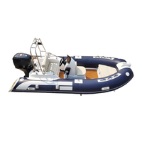 Bateau de pêche gonflable en fibre de verre PVC HYPALON de 3,9 m avec moteur hors-bord, certifié CE