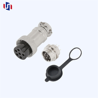 Connecteur d'aviation circulaire mâle droit inversé 5 broches GX16 RP 16 mm