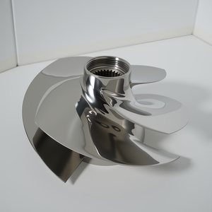 Impeller de pompe pour <span class=keywords><strong>jet</strong></span> <span class=keywords><strong>ski</strong></span> BRP à 28 dents, surface polie, 4 pales, diamètre 161 mm, compatible avec Seadoo Wake 155 / GTX 155 PWC - Product Image 5