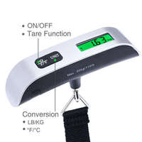50kg/10g Balance à bagages suspendue postale portable Balance à main numérique de voyage électronique pour valise
