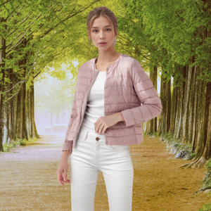 Vêtements en stock : Blouson matelassé simple grande taille à boutons et manches longues pour femme – Collection Hiver - Product Image 4