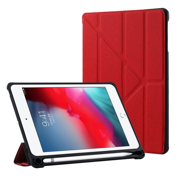 For iPad Mini 1 2 3 4 5 Pro 11 10.2 9.7 Foldable Multifunction Cloth Pattern Oxidation Silicon Anti Slip Tablet Case Pad Holder