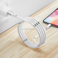 Câble USB-C magnétique de charge rapide PD 1m 3A avec blindage tressé et gaine TPE pour téléphones iOS/Android et appareils photo