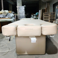 Lit de massage électrique luxueux pour salon de beauté et spa, 2 moteurs, inclinable, courbé, réglable, portable, pour chambre, hôtel, salon