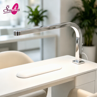 Lampe à ongles demi-lune LED, lampe de table pour manucure, lampe de spa beauté, lampe d'extension de cils, lampe de bureau arquée avec pince pour salon de manucure
