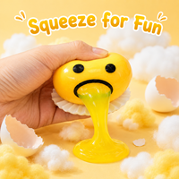 Jouet à presser en plastique en forme de jaune d'œuf, amusant, extensible, anti-stress, cadeau pour les 14 ans et plus