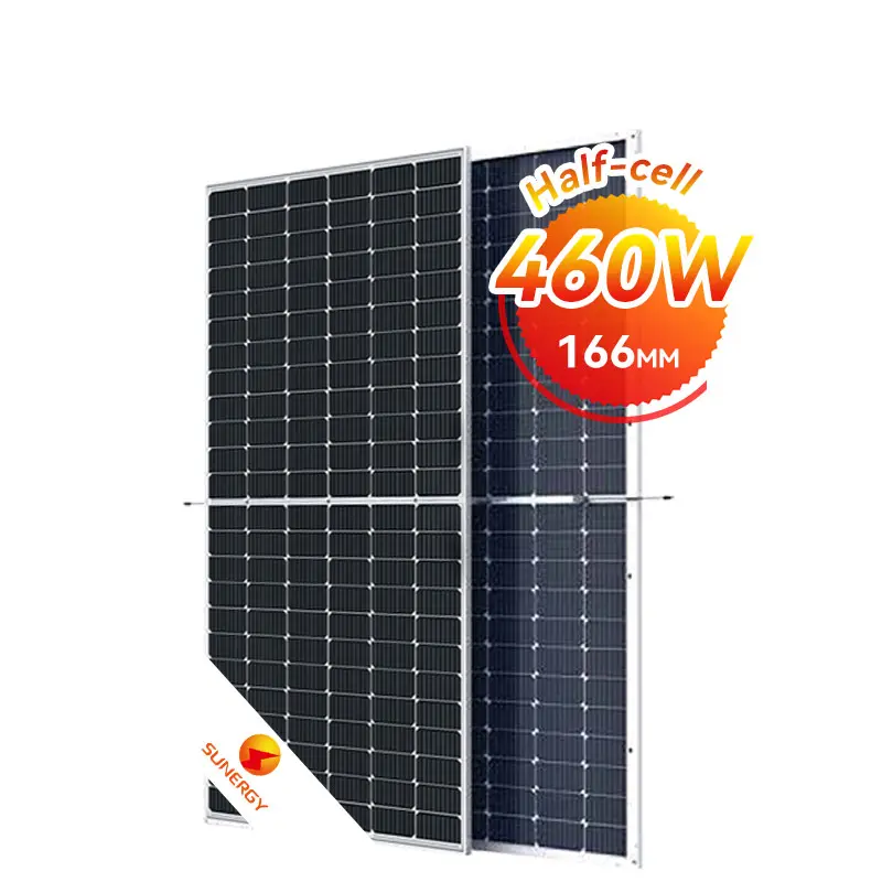 Sunergy 태양 Frameless 투명한 태양 전지판 bipv PV 태양 모듈 410w 450w 455w 460w