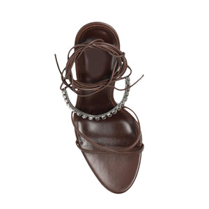 Sandalias de Tacón Alto para <span class=keywords><strong>Mujer</strong></span>, Colección Verano 2026, con Tiras Finas, <span class=keywords><strong>Cordones</strong></span>, Tacón de Aguja y Cristales - Product Image 4