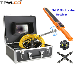7&quot; Monitor Handheld Sewer Pipe Inspection Video <strong>Camera</strong> with 512HZ Pipe Locator 22MM IP68 HD 1000TVL <strong>Camera</strong> 12PCS LED Lights - Product Image 1