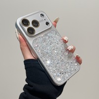 Coque de téléphone portable scintillante et élégante de style japonais et coréen pour iPhone 17 Pro Max 16 15 14 13 – Étui pour filles