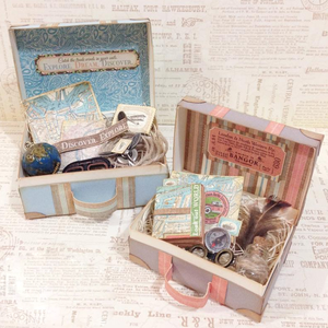 Wholesale Custom Color Paper <strong>Cardboard</strong> <strong>Suitcase</strong> Gift Box With Handle Work Home Packing Products Box - Product Image 2