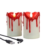 Bougie oscillante en plastique à LED fonctionnant sur piles