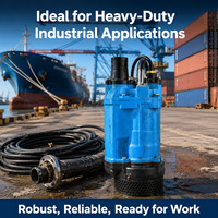 Pompe de déshydratation submersible triphasée de qualité industrielle 15KW20HP, résistante à l'usure, certifiée ISO9001 CE, pour l'approvisionnement minier en Indonésie