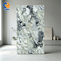 Carreaux de porcelaine imitation pierre moderne 600x1200mm 9mm Brillant Antibactérien Résistant aux acides Résistant à l'usure Intérieur Appartement Chambre