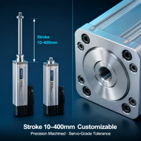 Cylindre servo-électrique industriel compact de haute précision, course de 400 mm, poussée de 100 kg, avec composants essentiels à vis à billes inclus