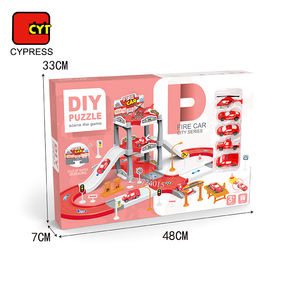 Ensemble de jouets de <span class=keywords><strong>parking</strong></span> de pompiers de bricolage d'approvisionnement d'usine avec moteurs de pompiers et jet de sauvetage pour les enfants - Product Image 6