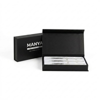 Kit de Blanchiment Dentaire de Luxe Doux MANYA MY-LH07 – Seringues de Gel au Peroxyde d'Hydrogène de Qualité Alimentaire (3x3ml) – Cadeau Magnétique Noir pour Adultes