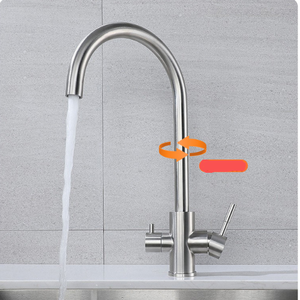 ก๊อกน้ำอ่างล้างจานสแตนเลส 3-in-1 พร้อมระบบกรองน้ำร้อน-เย็น หมุนได้ - Product Image 6