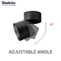 Spot LED encastré rond en aluminium CE RoHS, orientable à 90° °   Plafonnier encastré pliable