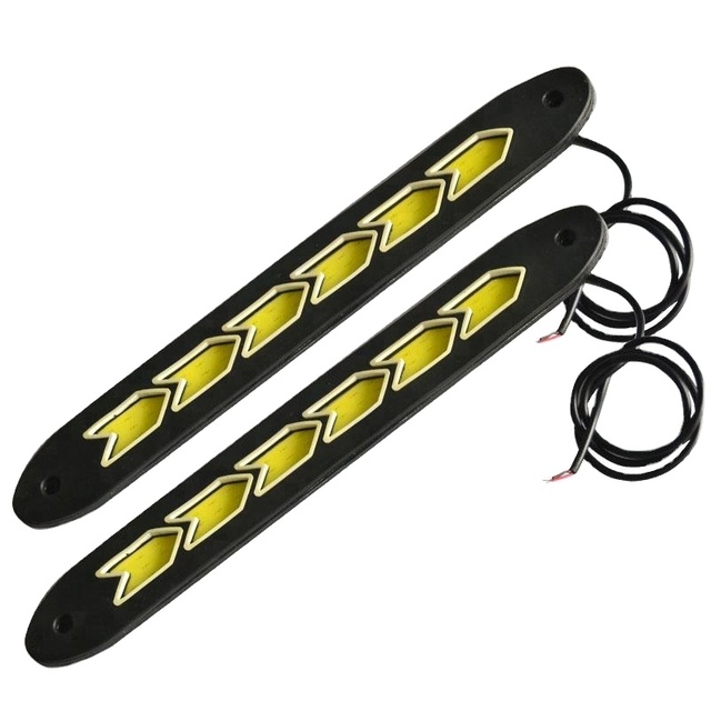 Flexible LED 25CM Arrow Daytime Running Light COB Day Lights DRL Turn Signals Fit for Universal Cars Waterproof Car Styling 12V