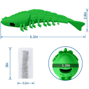 Kinyu ידידותי לסביבה אינטראקטיבית ללעוס צעצועים לא רעילים שיניים ניקוי שרימפס צורה חיה חיצונית אימון עיצוב חדש - Product Image 5