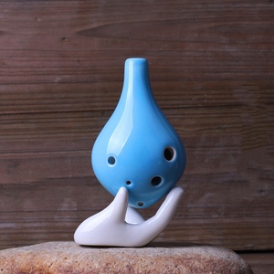 Ocarina en céramique à 6 trous, tonalité Do alto, avec accordage standardisé, instrument de musique ethnique, idéale pour les magasins de musique et les cours de loisirs - Product Image 4