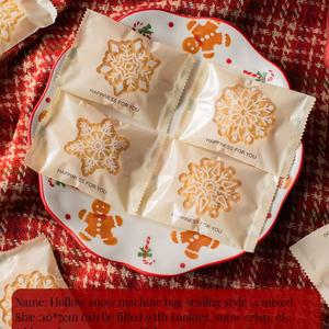 2024 mới giáng sinh kẹo túi nhôm lá kẹo Cookie Gummy protein thanh <span class=keywords><strong>wrapper</strong></span> trở lại con dấu bao bì túi - Product Image 3