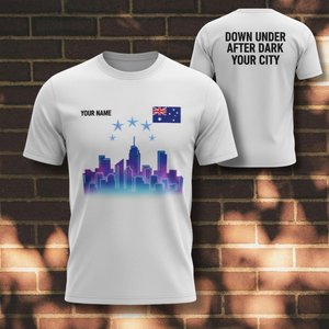 Maglietta personalizzata con nome per il Giorno dell'Australia, bandiera australiana, notte stellata, galassia, croce del sud, 26 gennaio - Product Image 1