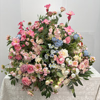 Lisse 80/60/40cm rose grande boule de baiser artificielle petites fleurs Table pièce maîtresse boule de fleur pour événement mariage Table décor