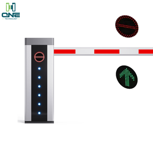 Più recente 24V DC motore Brushless LED barriera cancello telecomandato in metallo auto barriera di parcheggio con regolazione della velocità modello DZ2411 - Product Image 1