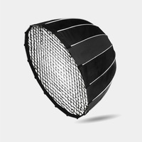 Boîte à lumière métallique portable Deep Mouth 90 cm à montage rapide pour photographie et éclairage doux en direct