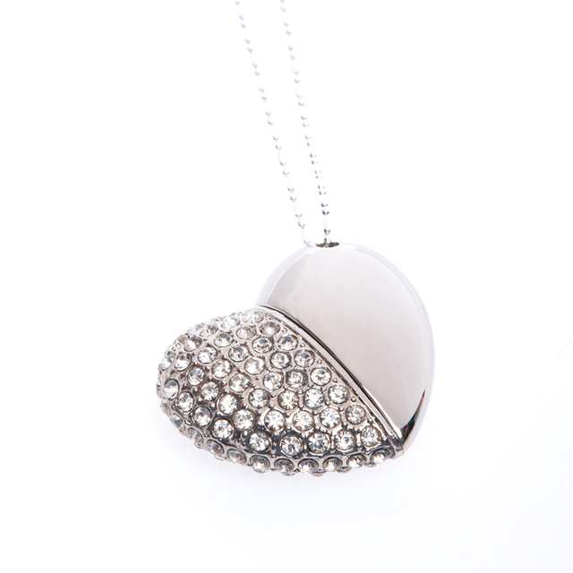 Factory Wholesale Luxury 64GB USB Flash Drive Crystal Memory Stick in the Style of a Diamond Jewel 4GB Pen Drives